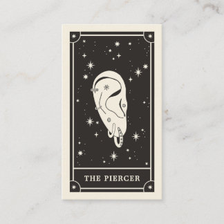 Celestial Boho Tarot piercer business card