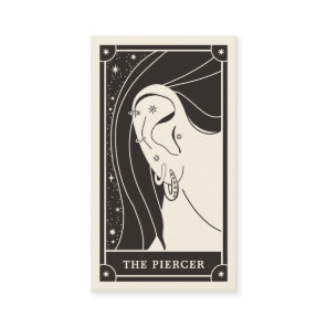 Celestial Boho Tarot piercing business card
