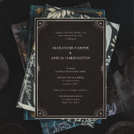 Celestial Boho Tarot Star Black Wedding invitation<br><div class="desc">This wedding invitation is part of a collection of boho style celestial designs with moons and stars inspired by Tarot cards. This would be perfect for anybody wanting a subtle spooky theme or a celestial theme for their wedding stationary.</div>