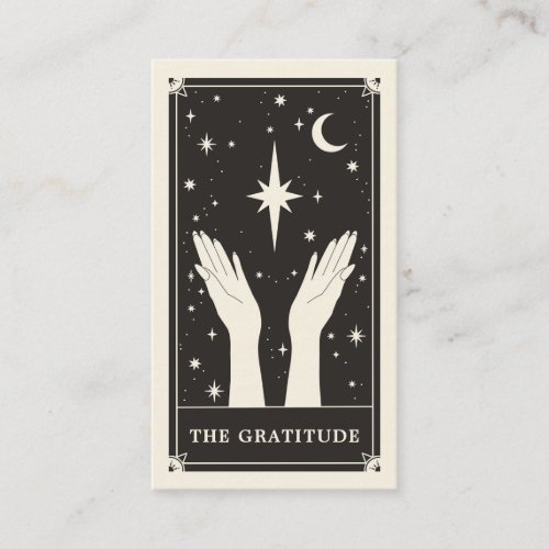 Celestial Boho Tarot Wedding blank Thank you Card