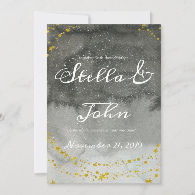 Celestial Boho Wedding Invitation (Front)