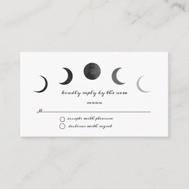 Celestial Boho Wedding Invitation Enclosure Card (Front)