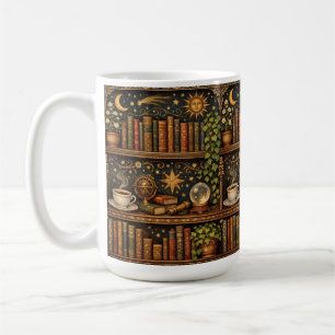 Celestial book lovers shelf coffee mug