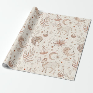 Celestial Botanical Pattern (1) Wrapping Paper