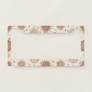 Celestial Botanical Pattern (2) License Plate Frame