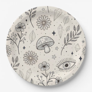 Celestial Botanical Pattern (3) Paper Plates