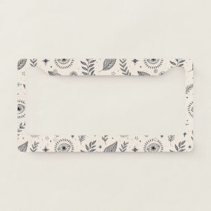Celestial Botanical Pattern (6) License Plate Frame