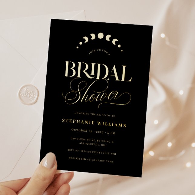 Celestial Bridal Shower Foil Invitation (Creator Uploaded)