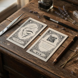 Celestial Brow Artist    Vintage Eyebrow Studio Business Card