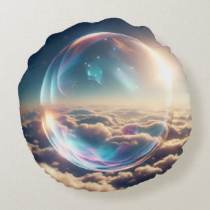 Celestial Bubble in the Sky Round Pillow