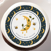 Celestial Bumblebee Moon Honey Baby Shower Edible Frosting Rounds
