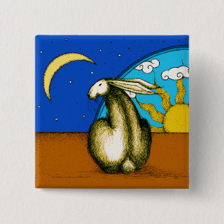 CELESTIAL BUNNY PINBACK BUTTON