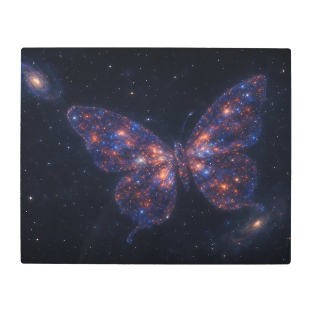 Celestial Butterfly Galaxy  Metal Print (Front)
