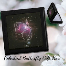 CELESTIAL BUTTERFLY STARRY PINK AND BLACK Gift Box