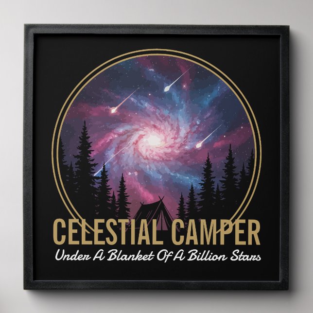 Celestial Camper Galaxy Night Scene Peel And Stick Photo Tile (Front Set)