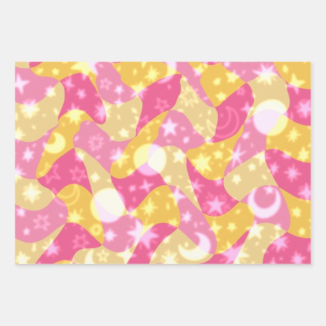 Celestial Candy Swirls  Wrapping Paper Sheets (Front)