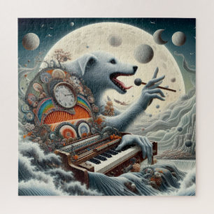 Celestial Canis Pianist Jigsaw Puzzle