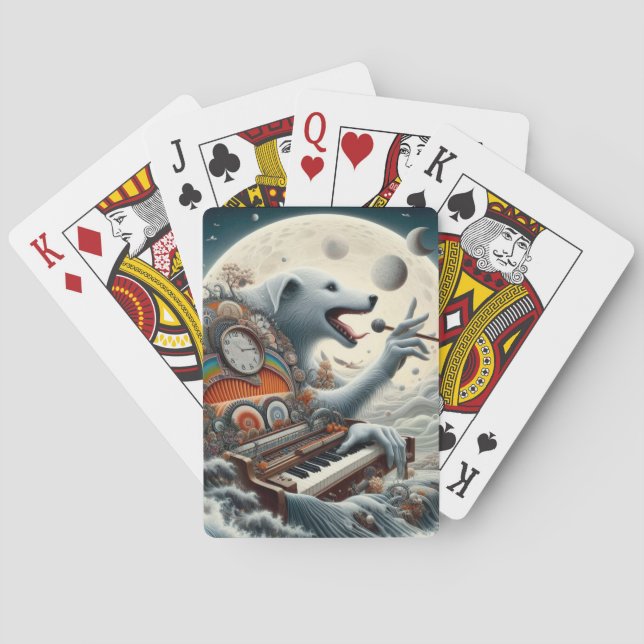 Celestial Canis Pianist Poker Cards (Back)