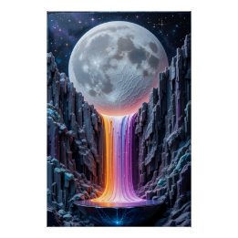 Celestial Cascade Sculpture Poster