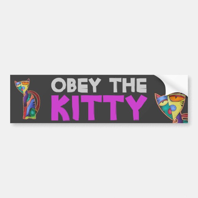 Celestial Cat Bumper Sticker (Front)