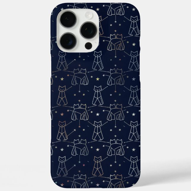 Celestial Cat Constellation iPhone Case (Back)