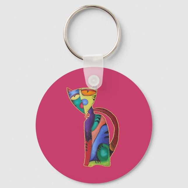 Celestial Cat Keychain (Front)
