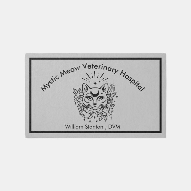 Celestial Cat Logo  Outdoor Rug (Front)