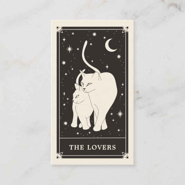 Celestial Cats Tarot Wedding Save the Date Card (Front)