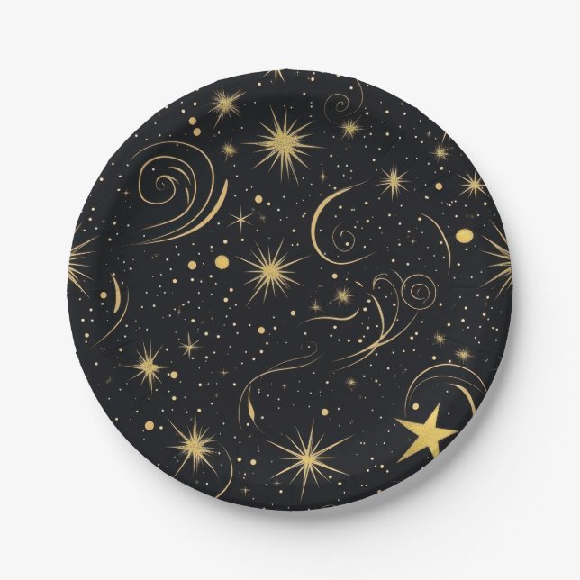 Celestial Charm Paper Bowl Plates (Front)