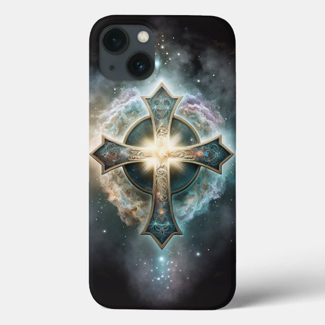 Celestial Christian Cross Case-Mate iPhone Case (Back)