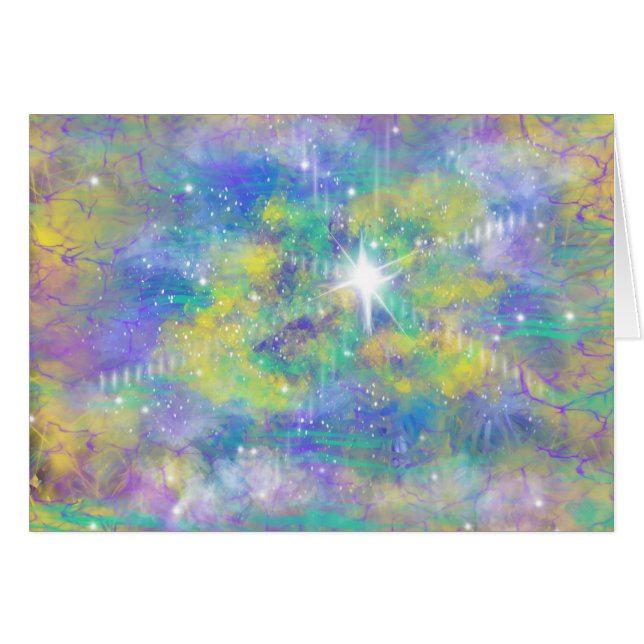 Celestial Christmas Star Christian Art Bible Quote (Front Horizontal)