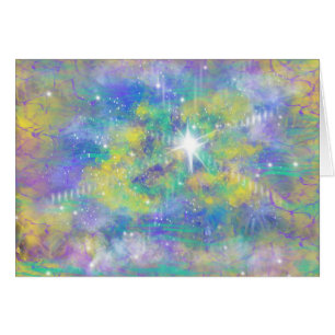 Celestial Christmas Star Christian Art Bible Quote Cards
