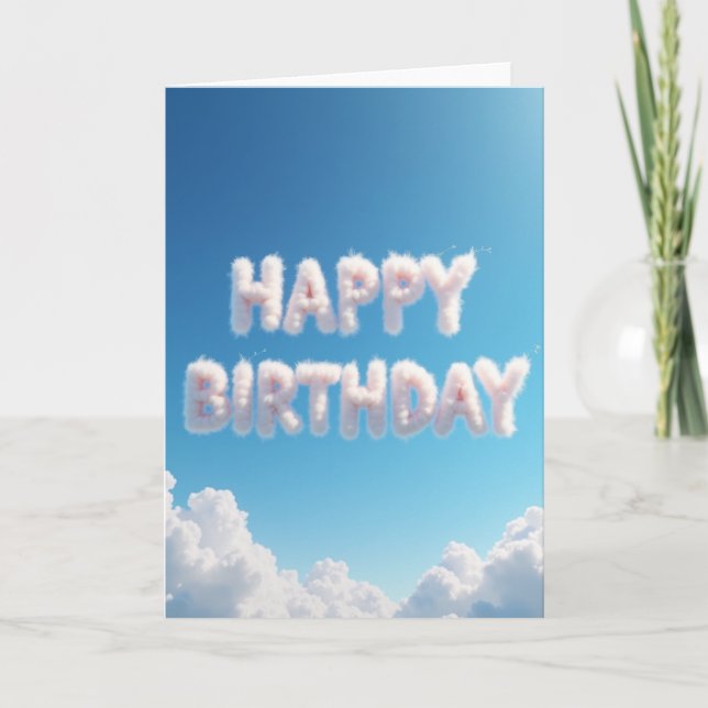 Celestial Cloud Birthday Card (Front)