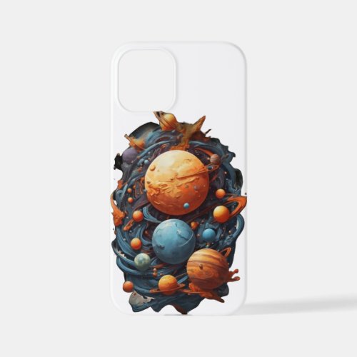 Celestial Collision  Embrace the Cosmic Chaos iPhone 12 Mini Case