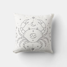 Celestial Coloring Book Pillow | Cancer Zodiac