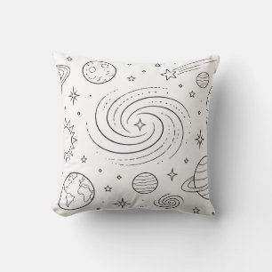 Celestial Coloring Book Pillow Galaxy