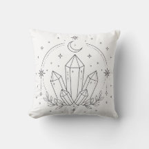 Celestial Coloring Book Pillow | Gem Stones