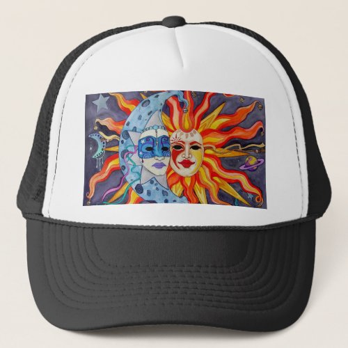 Celestial Comedy and Tragedy Trucker Hat