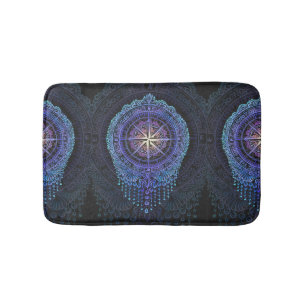Celestial Compass Mandala Bathroom Mat