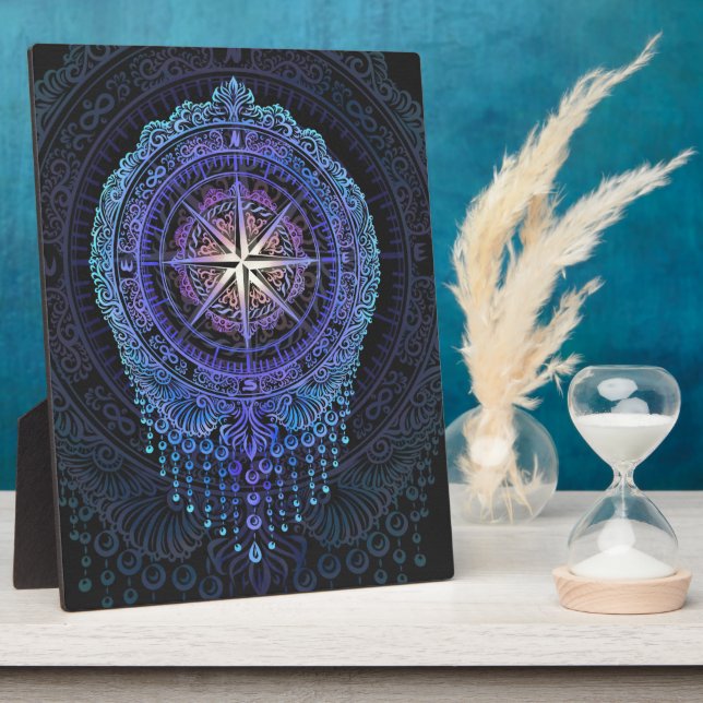 Celestial Compass Mandala Plaque (Side)
