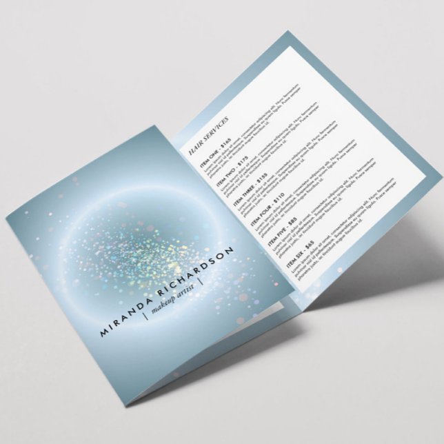 Celestial Confetti Glow Blue Beauty Brochure (Creator Uploaded)