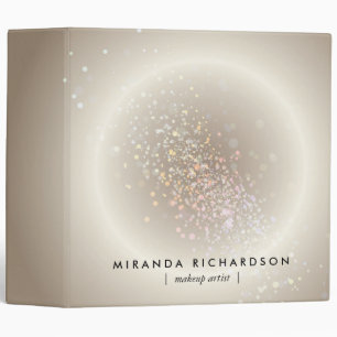 Celestial Confetti Glow Gold 3 Ring Binder