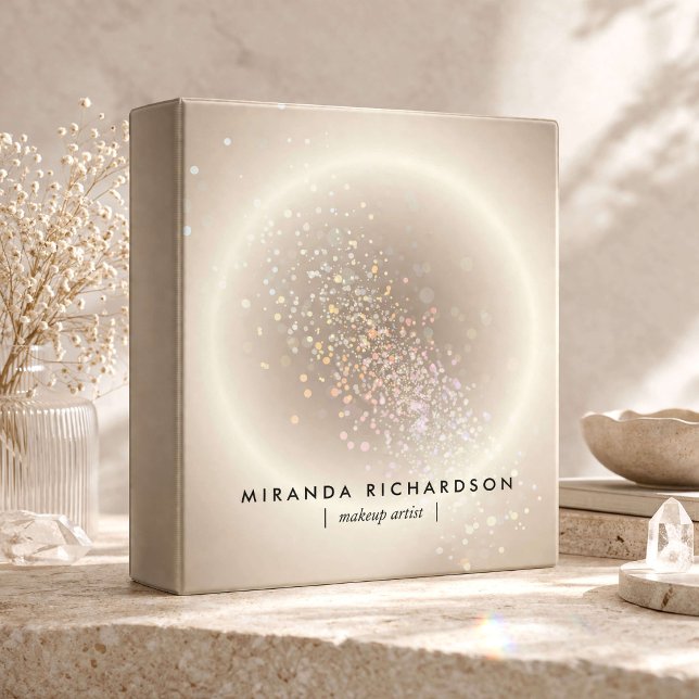 Celestial Confetti Glow Gold 3 Ring Binder (Creator Uploaded)