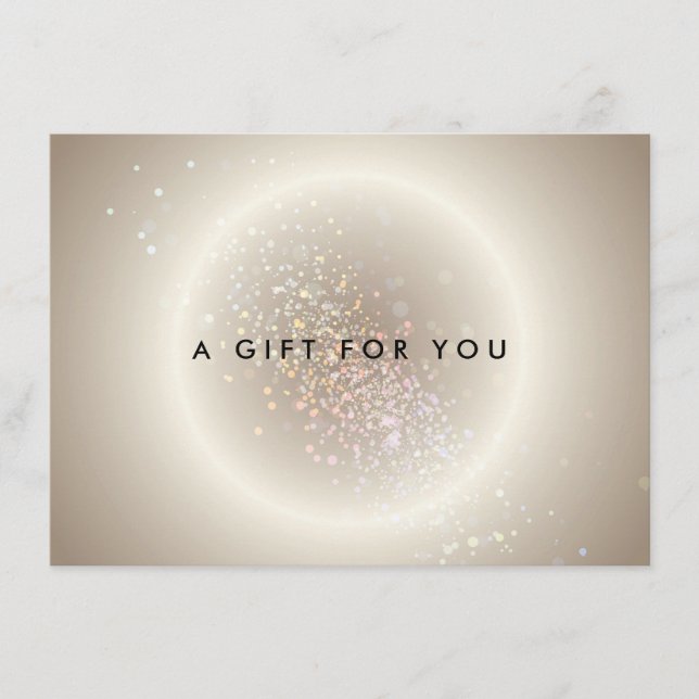 Celestial Confetti Glow Gold Gift Certificate (Front)