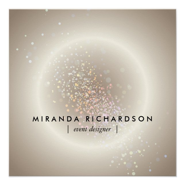 Celestial Confetti Glow Gold Poster (Front)