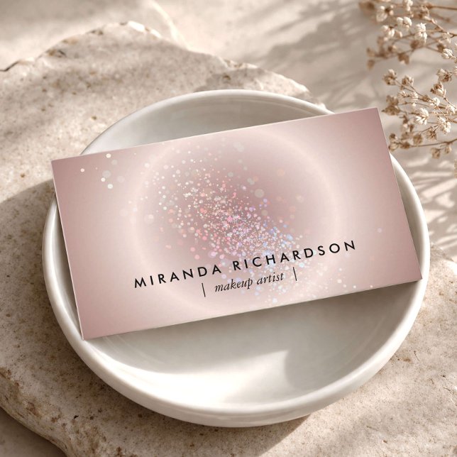 Celestial Confetti Glow Pink Business Card (Creator Uploaded)