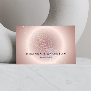 Celestial Confetti Glow Pink Business Card