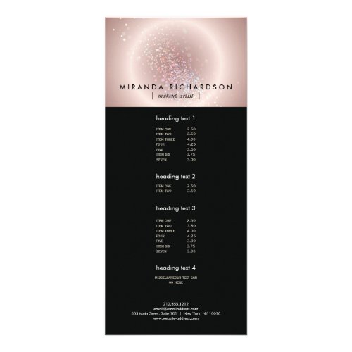 Celestial Confetti Glow Pink Rack Card