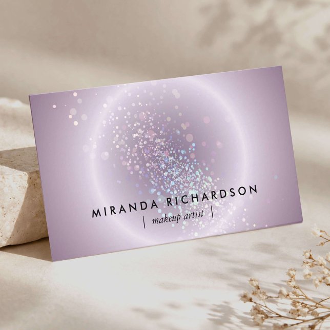 Celestial Confetti Glow Purple Business Card (Creator Uploaded)