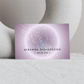 Celestial Confetti Glow Purple Business Card